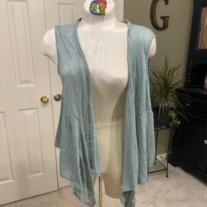 Cha Cha Vente Olive Sleeveless Cardigan Size L